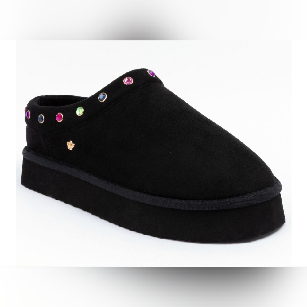 Juicy Couture Women's Oenzo Closed Toe Clog Slip On Simulated Jewels